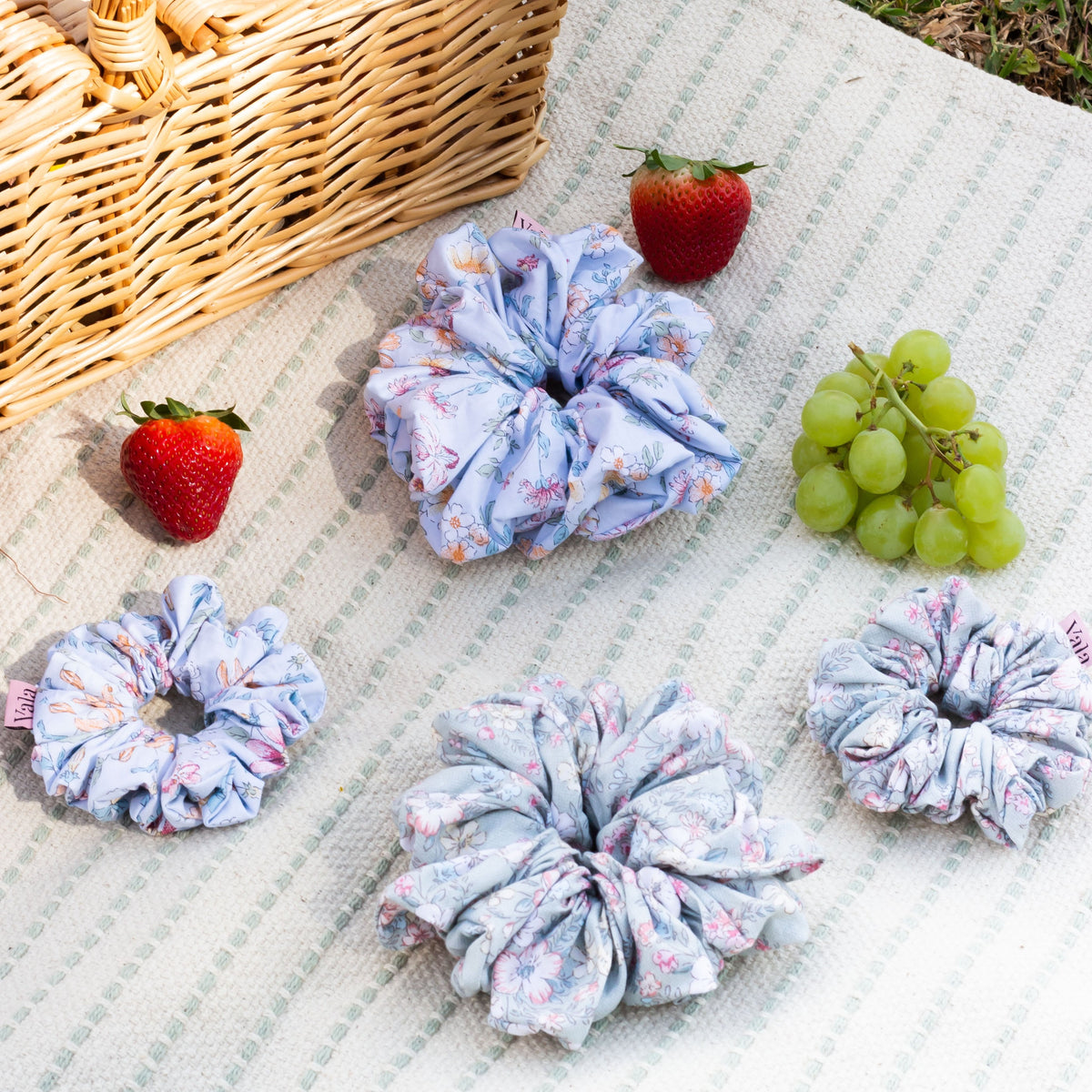 Avery Midi Scrunchie in Baby Blue