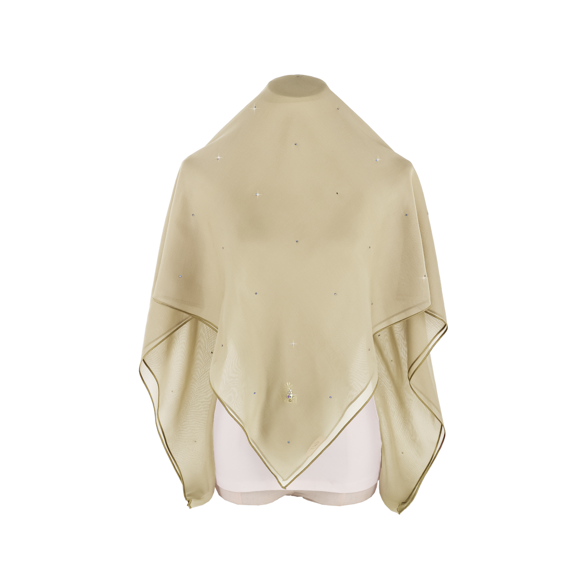 Siara V°3 Square Scarf in Creme Plains