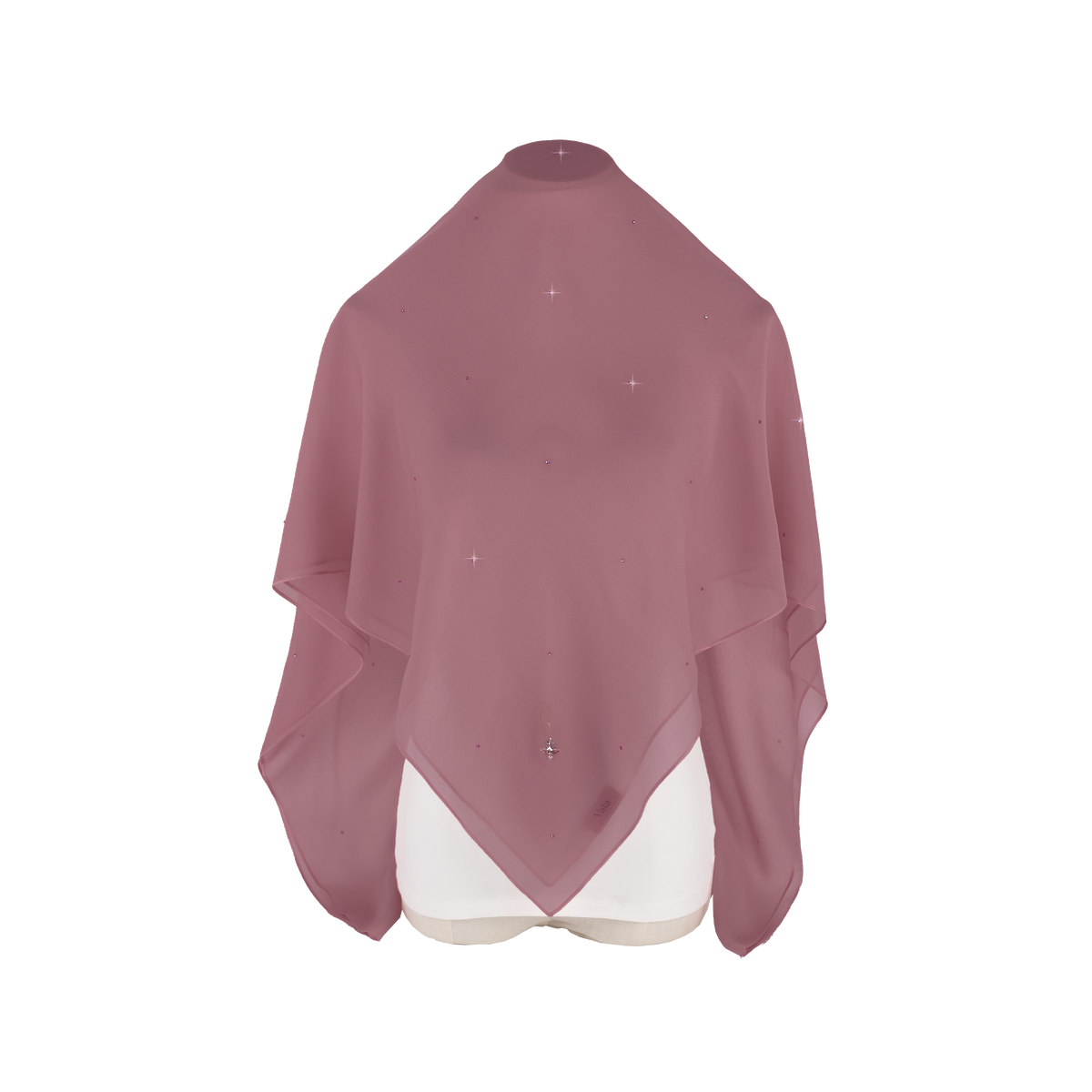 Siara V°3 Square Scarf in Dark Moss Rose