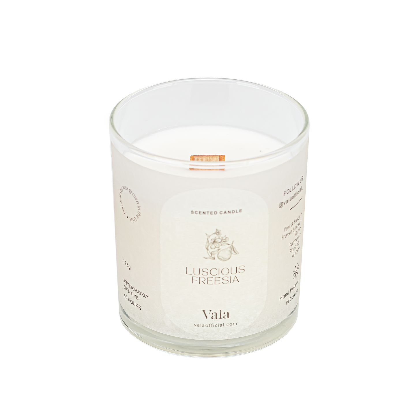 175G Glass Candle Luscious Freesia