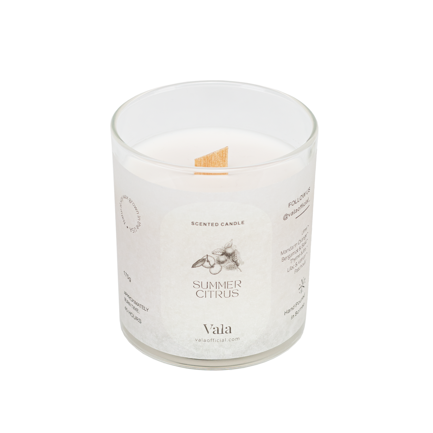 175G Glass Candle Summer Citrus