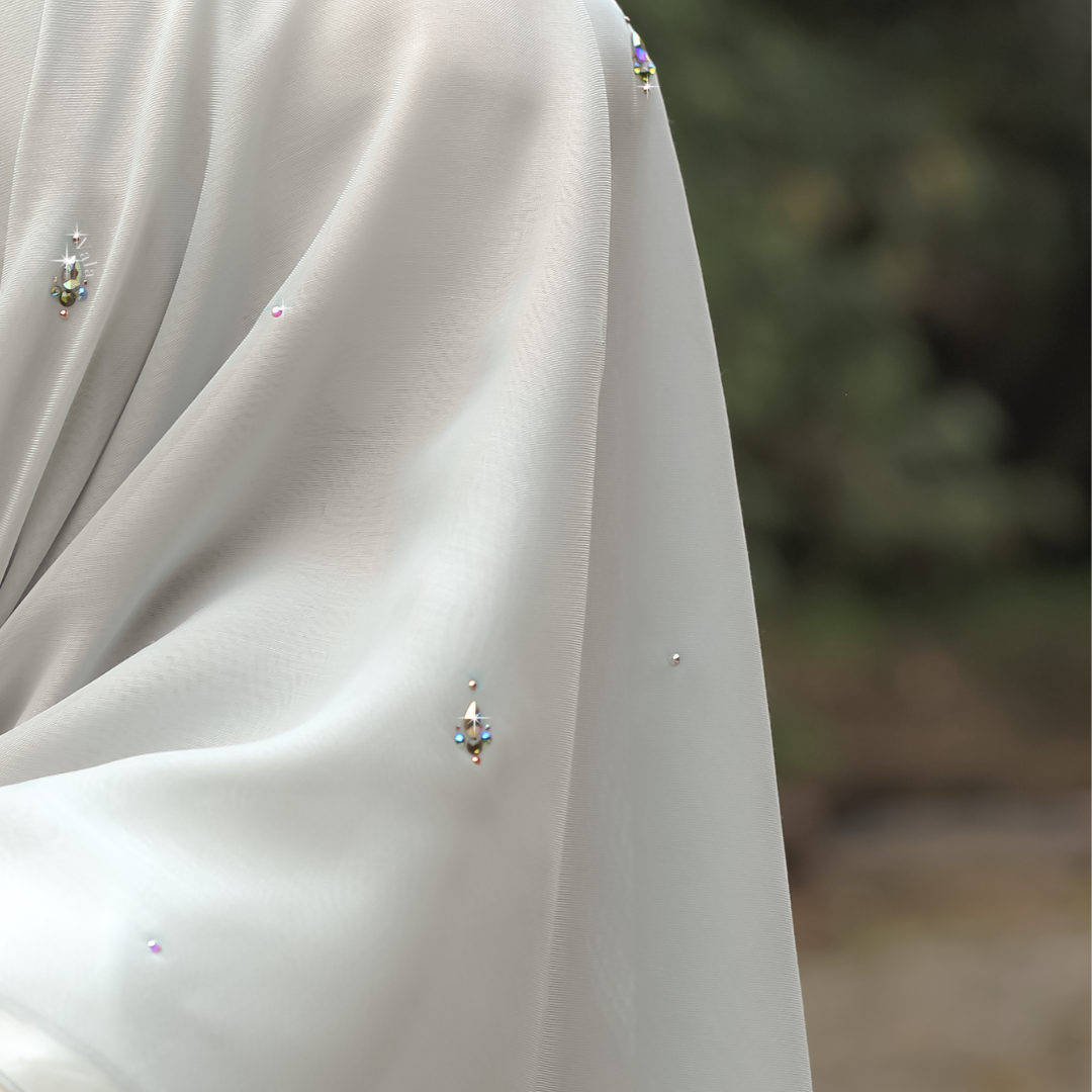 Jadirah V°3 Square Scarf in Baby Blue