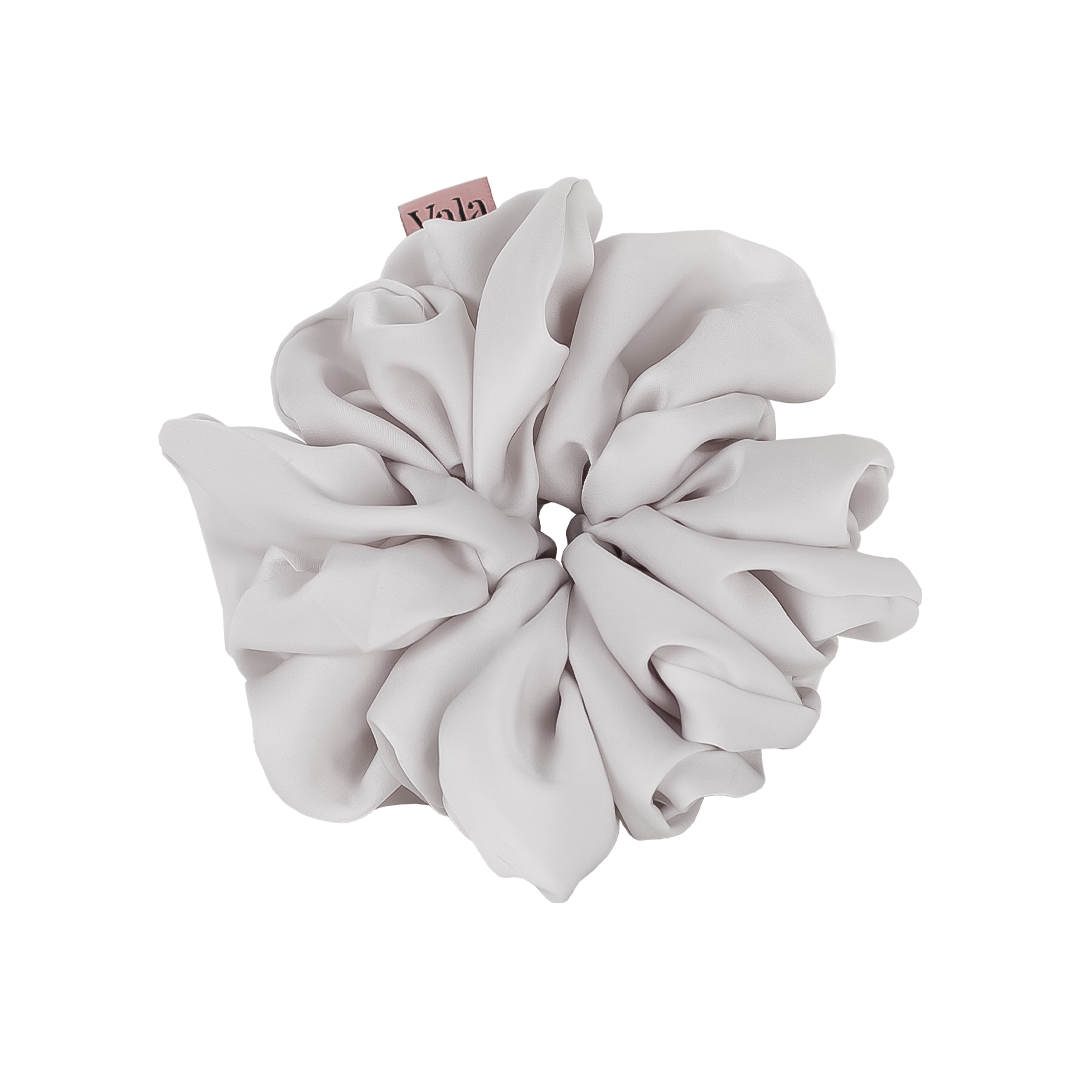 Silk Scrunchie in White Dove