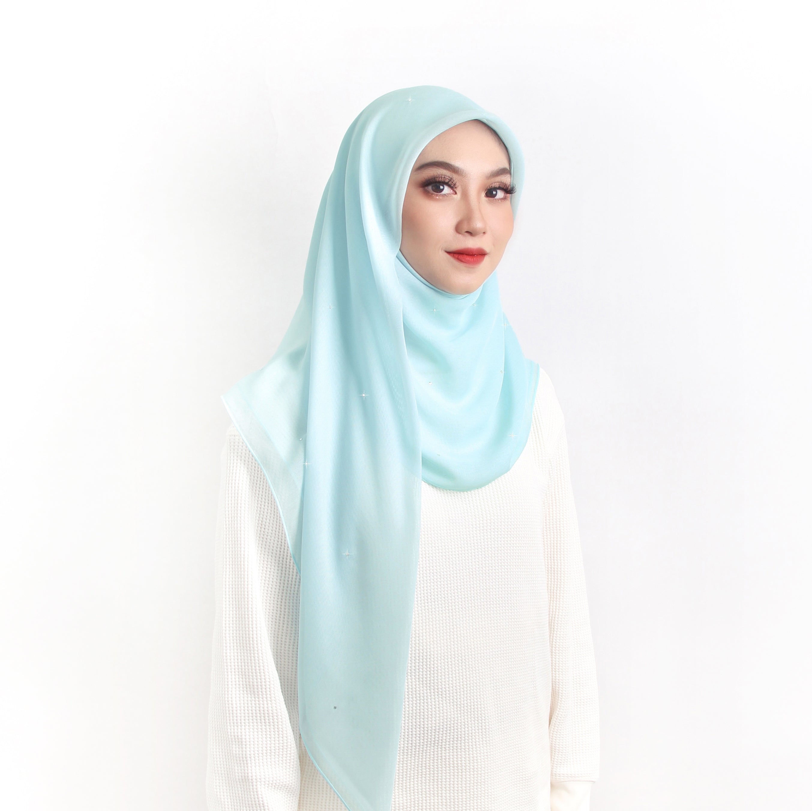 Basic SS10 Square Scarf in Powder Blue